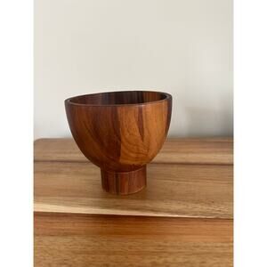 Vintage Hand Turned Teak Bowl JL